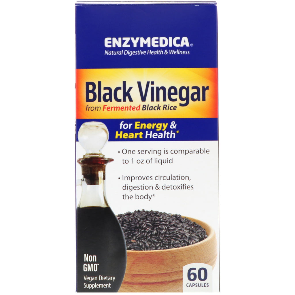 Enzymedica, ocet czarny, 60 kapsułek
