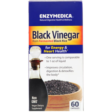 Enzymedica, vinaigre noir, 60 gélules