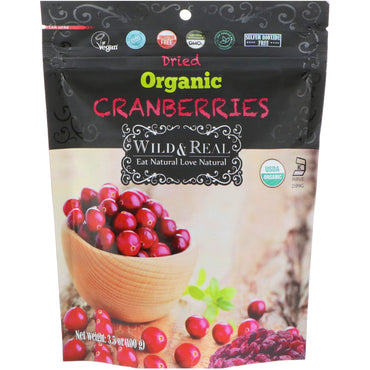Nature's Wild , Wild & Real, Dried,  Cranberries, 3.5 oz (100 g)