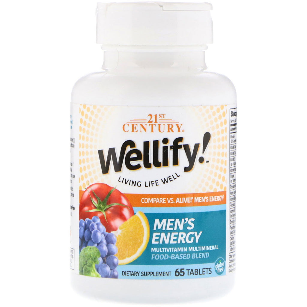 secolul 21, Wellify! Men's Energy, Multivitamine Multimineral, 65 Tablete
