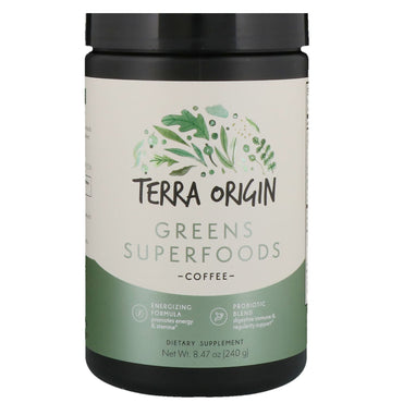 Terra Origin, Greens Superfoods, Coffee, 8.47 oz (240 g)