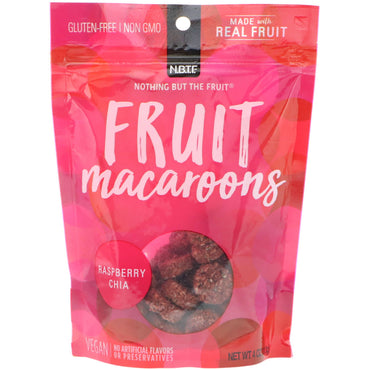 Nothing But The Fruit, Macarons aux fruits, Framboise Chia, 4 oz (113 g)