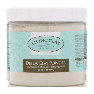 Living Clay, Argila Detox em Pó, 454 g (16 onças)