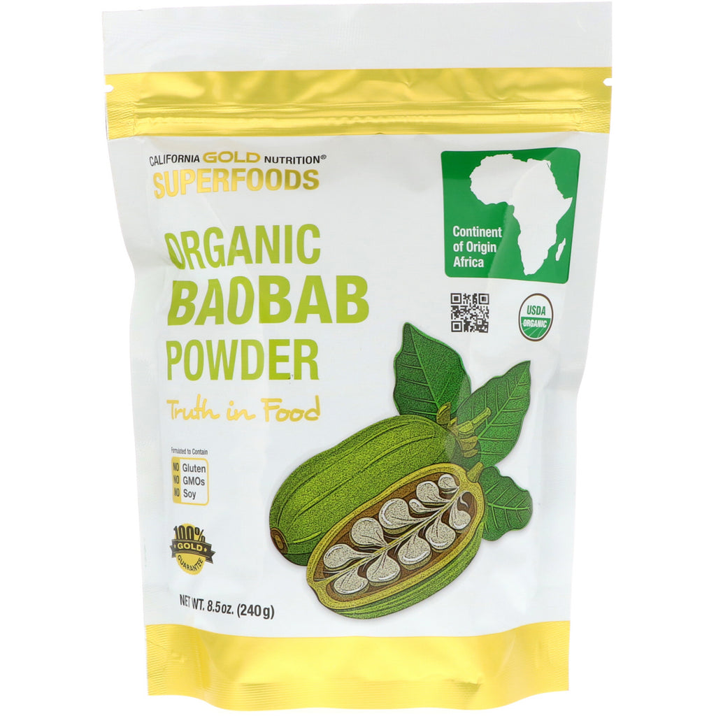 California Gold Nutrition, Superalimente, Pudră de Baobab, 8,5 oz (240 g)