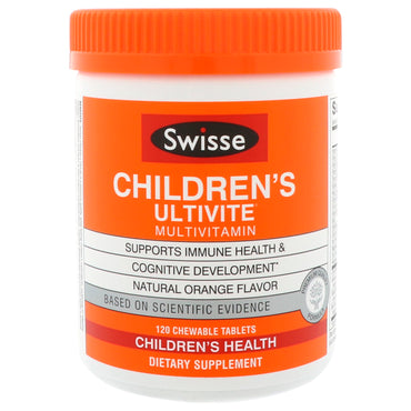 Swisse, Children's Ultivite Multivitamin, 120 tabletas masticables