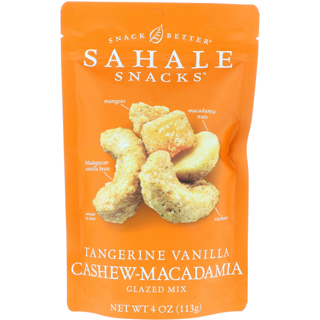 Sahale Snacks, mieszanka glazurowana, mandarynka, wanilia, nerkowce i makadamia, 4 uncje (113 g)