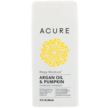 Acure, Odżywka mega nawilżająca, olej arganowy i dynia, 12 uncji (354 ml)