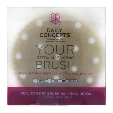 Daily Concepts, Votre brosse massante détox, vigoureuse, 1 brosse
