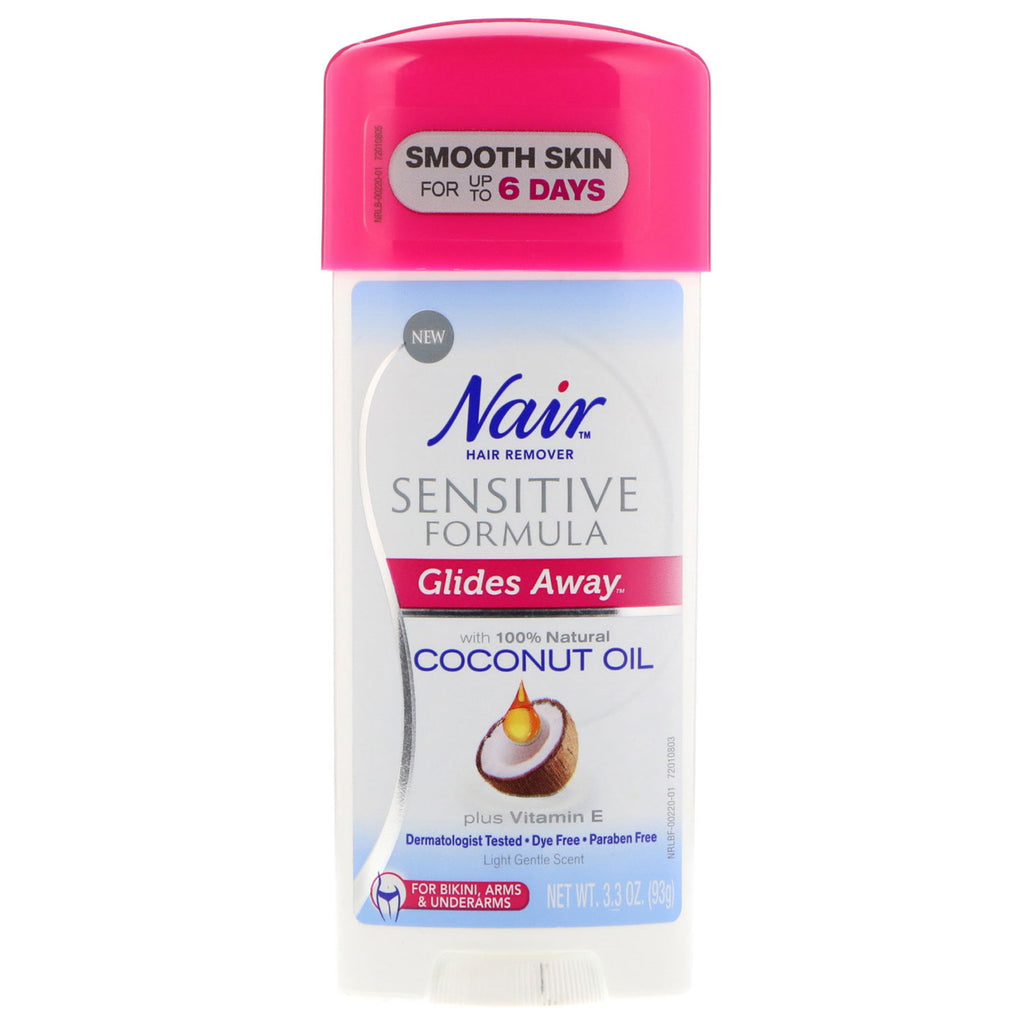 Nair , hårborttagningsmedel, glider bort, ger näring, för bikini, armar och armar, 3,3 oz (93 g)