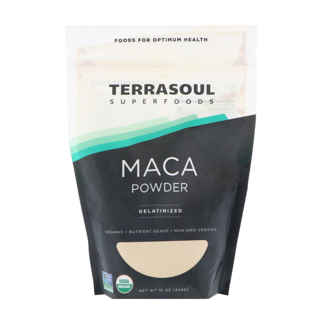 Terrasoul Superfoods, Maca-pulver, gelatinisert, 16 oz (454 g)
