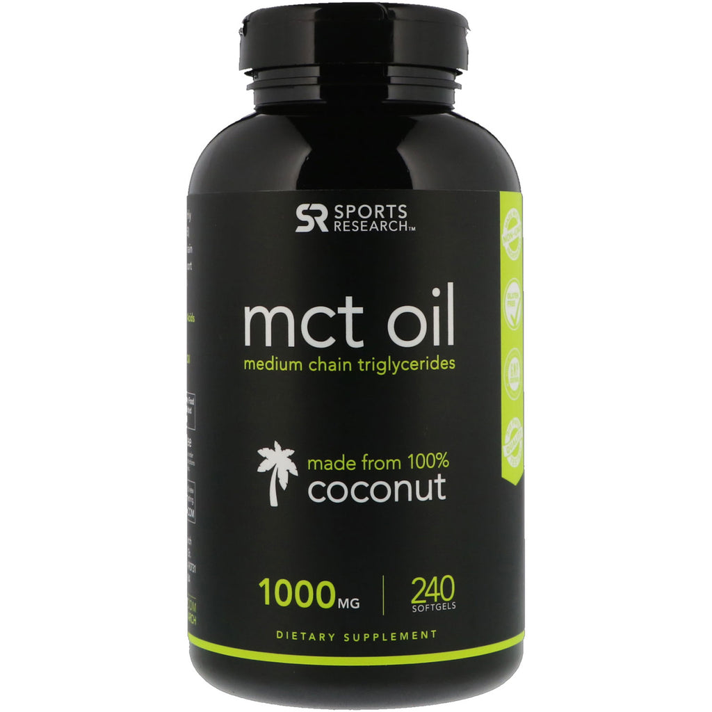 Sportonderzoek, MCT-olie, 1000 mg, 240 softgels
