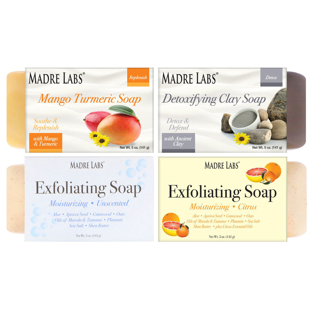 Madre Labs, 4 Cleansing Soap Bars, Assorted Bars, 5 oz (141 g) Each