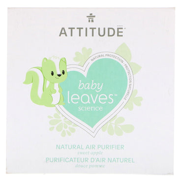 ATTITUDE, Baby Leaves Science, Purificador de Ar Natural, Maçã Doce, 227 g (8 oz)