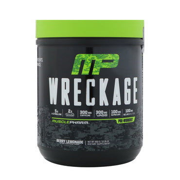 MusclePharm, Wreckage Pre-Workout, Beerenlimonade, 12,35 oz (350 g)
