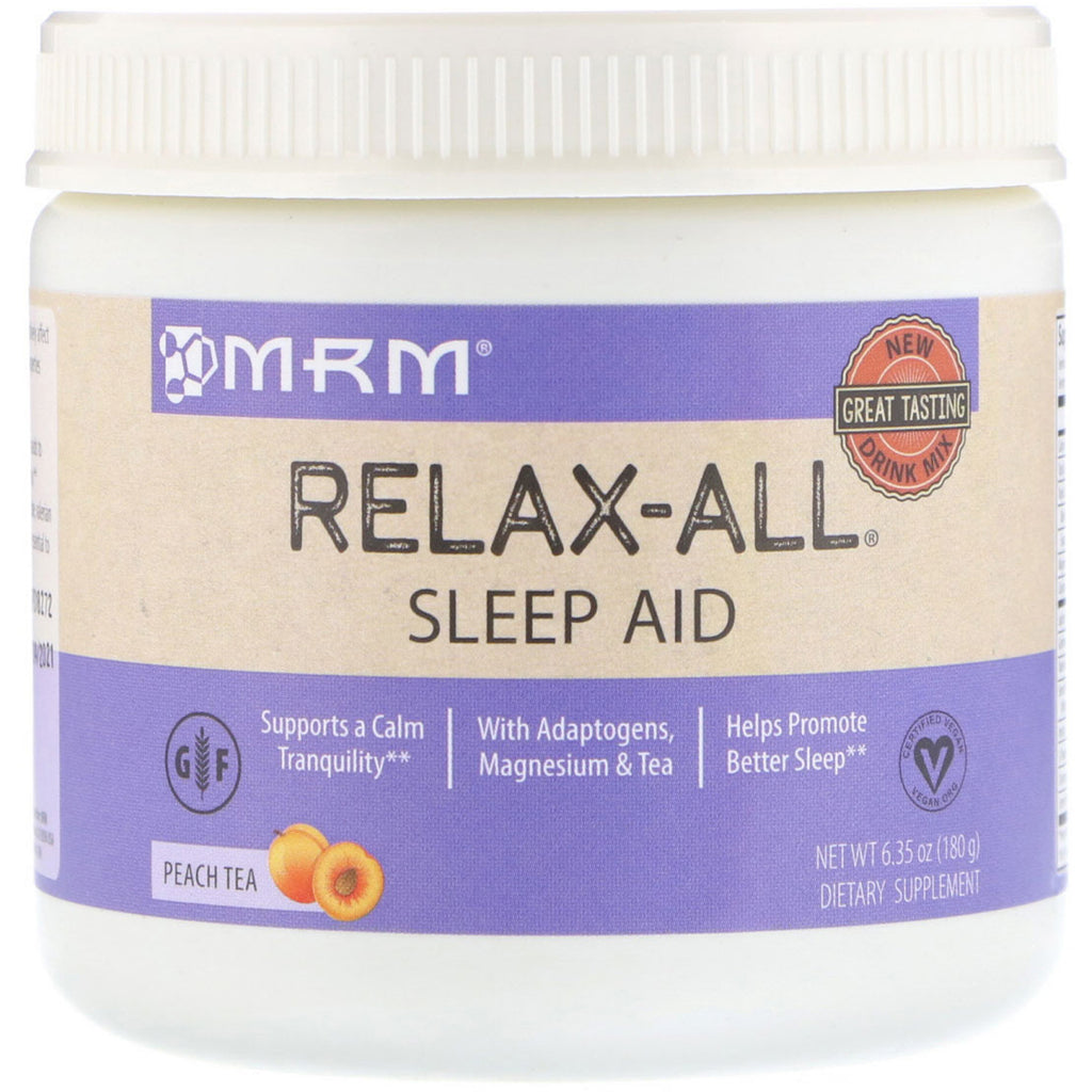 MRM, Aide au sommeil Relax-All, Thé à la pêche, 6,35 (180 g)