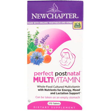 Novo capítulo, multivitamínico pós-natal perfeito, 270 comprimidos