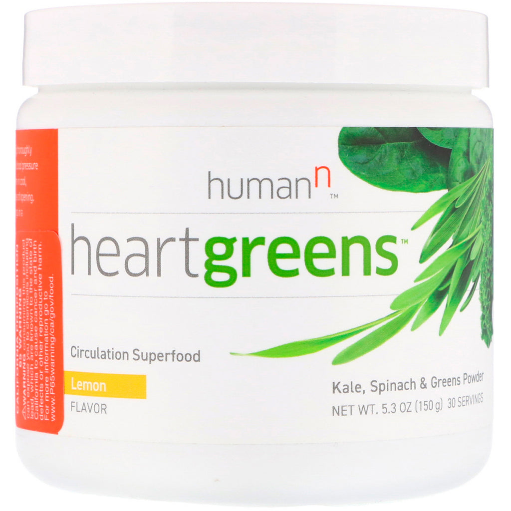 HumanN, Heartgreens, Circulation Superfood, saveur citron, 5,3 oz (150 g)
