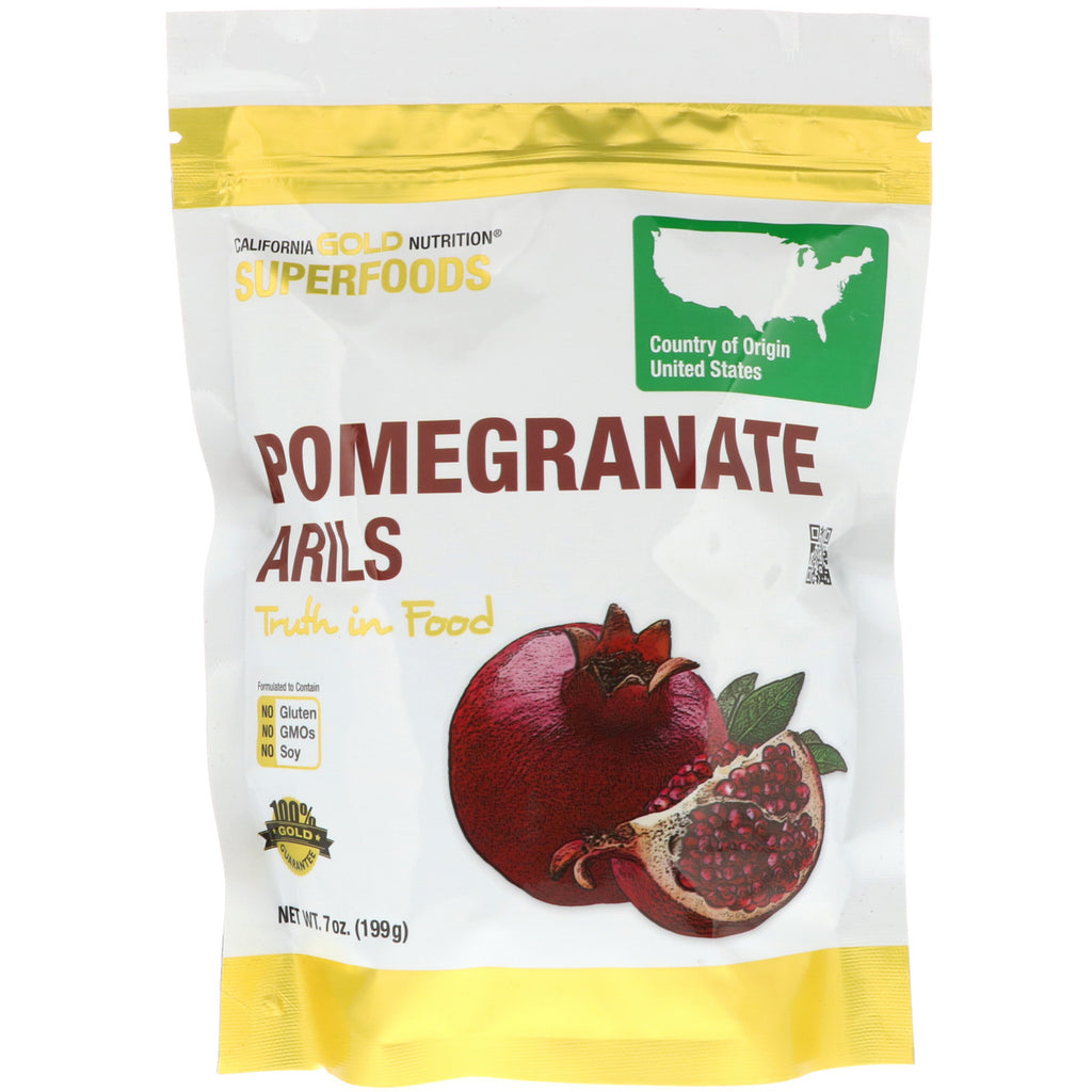 California Gold Nutrition, Superfoods, Pomegranate Arils, 7 oz (199 g)