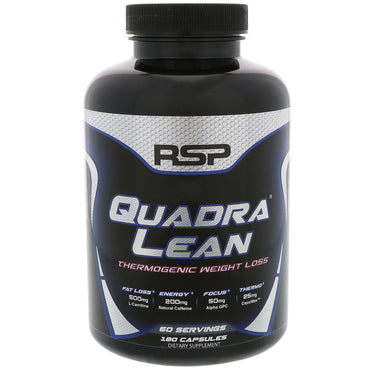 RSP Nutrition, Quadra Lean, Thermogenic Weight Loss, 180 Capsules