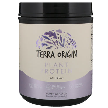 Terra Origin, planteprotein, vanilje, 16,4 oz (465 g)