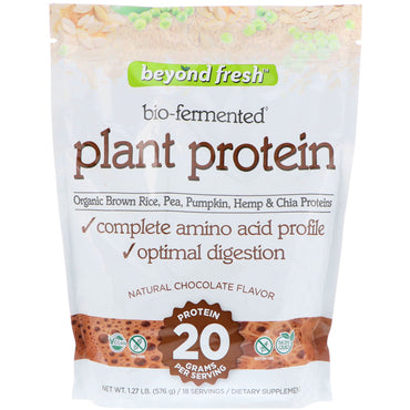 Beyond Fresh, växtprotein, naturlig chokladsmak, 1,27 lb (576 g)