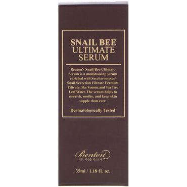 Benton, Snail Bee Ultimate Serum، 1.18 أونصة سائلة (35 مل)