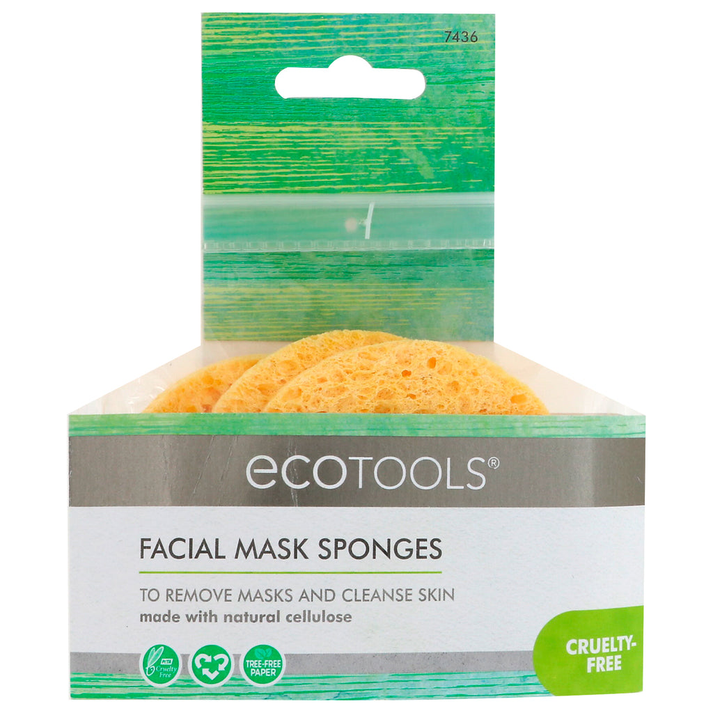 Ecotools, éponges pour masque facial, 3 éponges