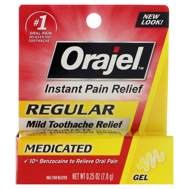 Orajel Regular Mild Toothache Relief Gel 0,25 oz (7,0 g)
