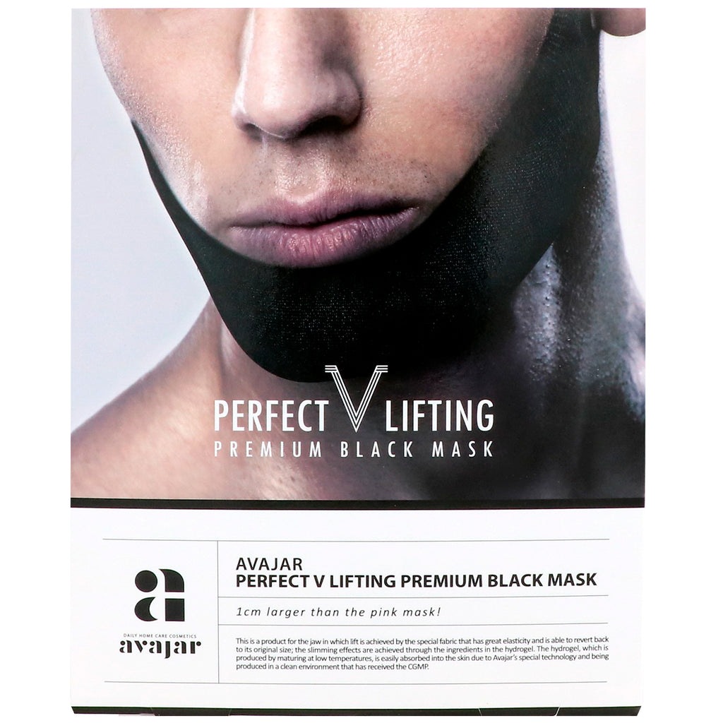 Avajar, Masque noir premium Perfect V Lifting, 1 masque