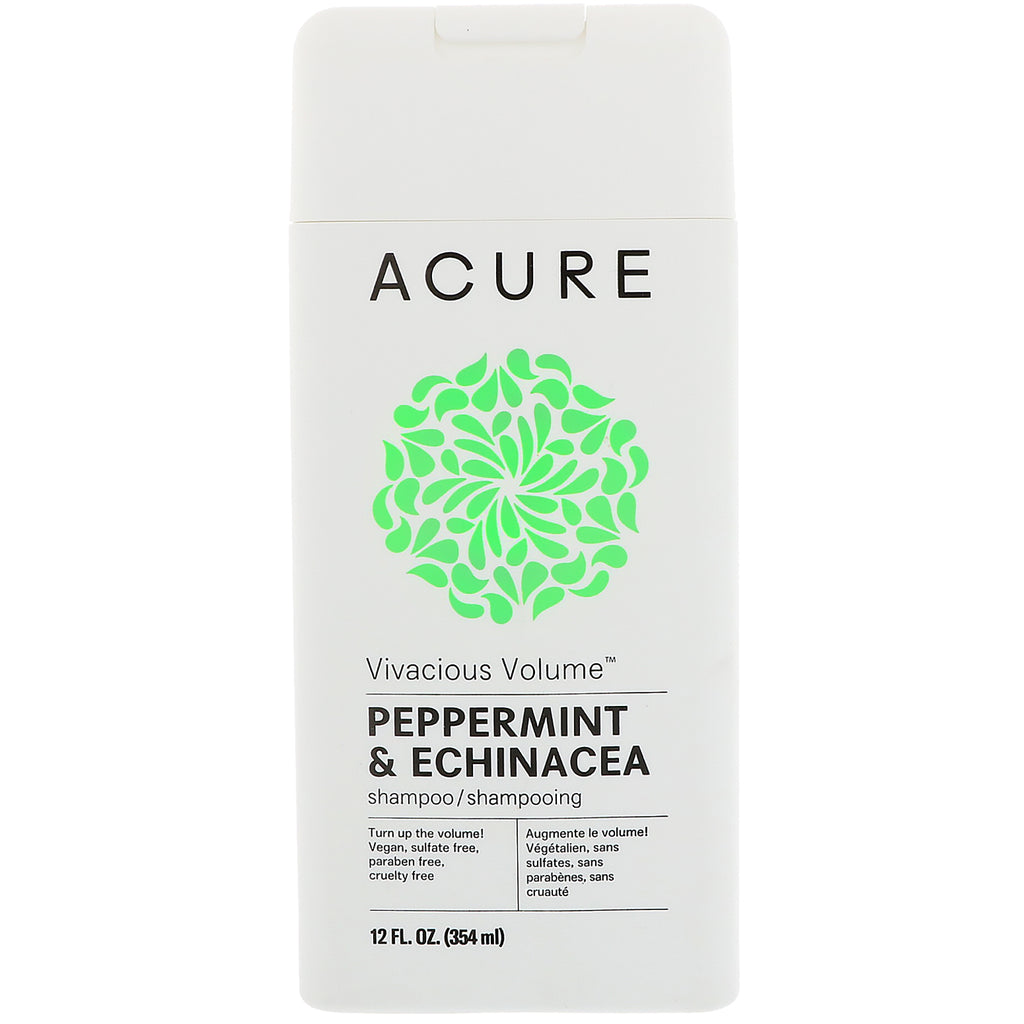 Acure, Vivacious Volume Shampoo, Peppermint & Echinacea, 12 fl oz (354 ml)