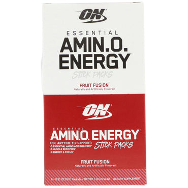 Optimum Nutrition, Essential Amin.O. Energy, Fruit Fusion, 6 Stick Packs, .31 oz (9 g) Each