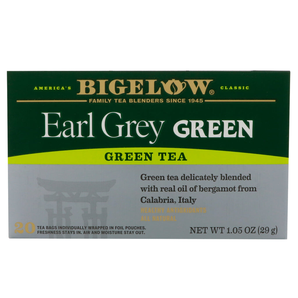 Bigelow, tè verde grigio precoce, 20 bustine di tè, 1,05 oz (29 g)