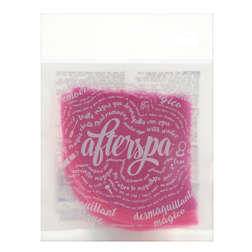 Afterspa, magischer Make-up-Entferner, wiederverwendbares Tuch – Mini, rosa, 1 Tuch
