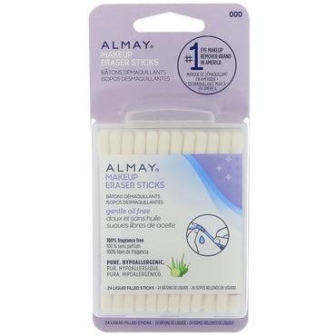 Almay, Makeup Eraser Sticks, 24 Liquid Filled Sticks