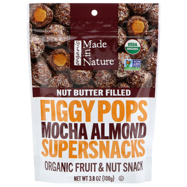 Made in Nature, , Figgy Pops, Supersnacks, Mocha Almond, 3.8 oz (108 g)