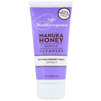 Wedderspoon, Manuka Honey, Gentle Cleanser, With Blueberry Fruit Extract, Aloe & Green Tea Scent, 6 fl oz (180 ml)