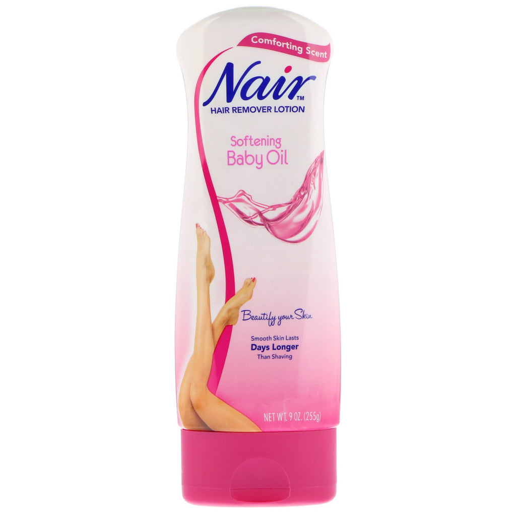 Nair , Hair Remover Lotion, Softening Baby Oil, 9 oz (255 g)