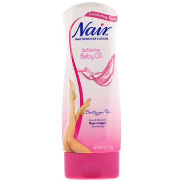 Nair , Hair Remover Lotion, Softening Baby Oil, 9 oz (255 g)