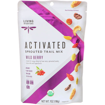 Living Intentions, Activated, Sprouted Trail Mix, Wild Berry, 7 oz (198 g)