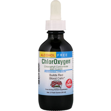 Herbs Etc., ChlorOxygen, concentrado de clorofila, sin alcohol, sabor a menta, 2 fl oz (59 ml)