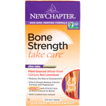 Novo capítulo, força óssea, cuide-se, 270 comprimidos finos