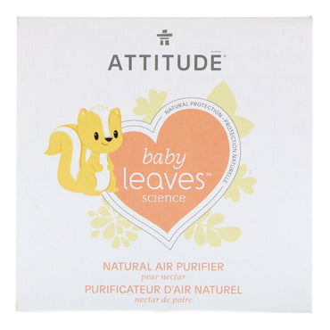ATTITUDE, Baby Leaves Science, Purificador de Ar Natural, Néctar de Pêra, 227 g (8 oz)