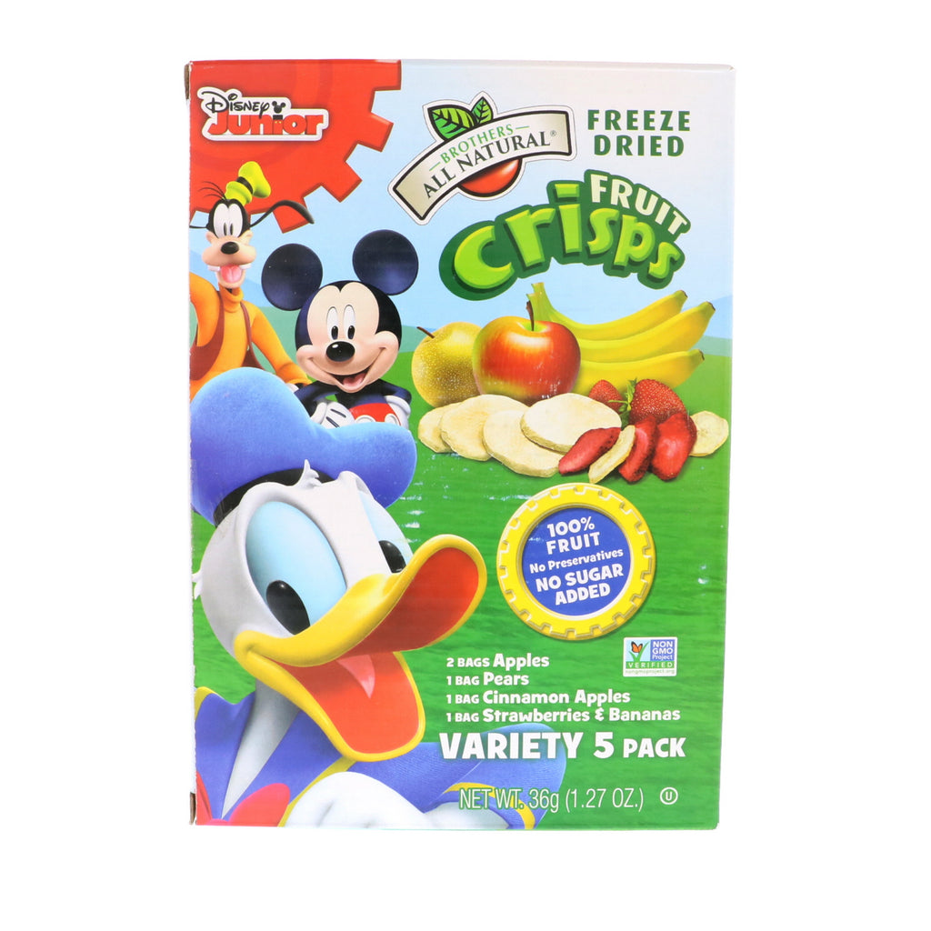Brothers-All-Natural Fruit Chips Disney Junior Variety Pack 5 portions individuelles