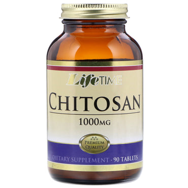 Life Time, Chitosán, 1000 mg, 90 tabletas