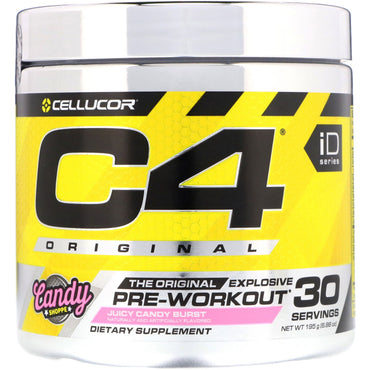 Cellucor, C4 Original Explosive, ก่อนออกกำลังกาย, Juicy Candy Burst, 6.88 ออนซ์ (195 กรัม)