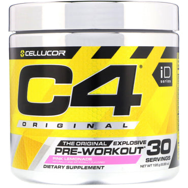 Cellucor, C4 Original, Eksplosiv Pre-Workout, Pink Lemonade, 6,88 oz (195 g)