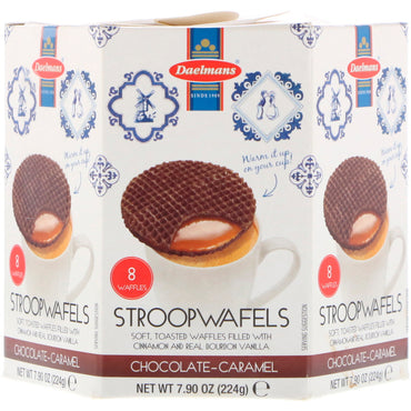 Daelmans, Stroopwafels, Chocolade-Karamel, 8 Wafels, 7.90 oz (224 g)