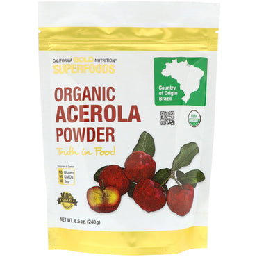 California Gold Nutrition, Superfoods, Acerola-Pulver, 8,5 oz (240 g)