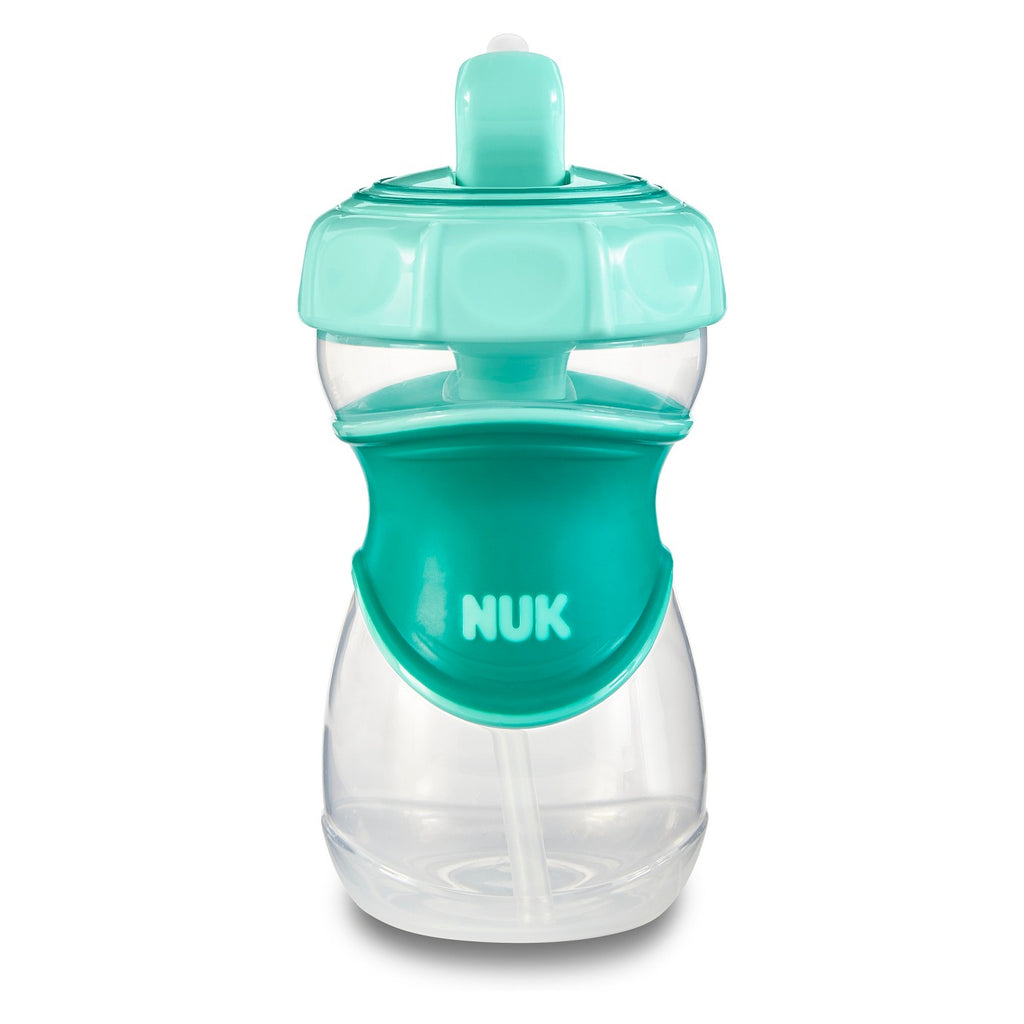 NUK、エバーラスト ストロー カップ、ブルー、12 か月以上、1 カップ、10 オンス (300 ml)