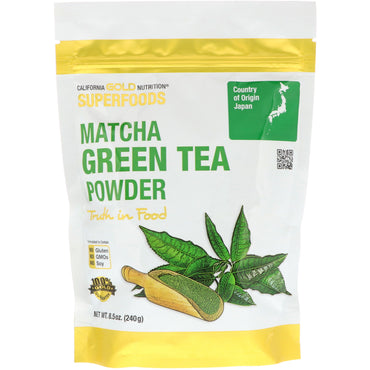 California Gold Nutrition, Superfoods, Matcha Green Tea Powder, 8.5 oz (240 g)